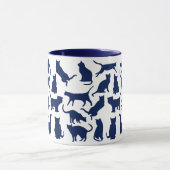 Mug Couleur des chats bleu (Centre)