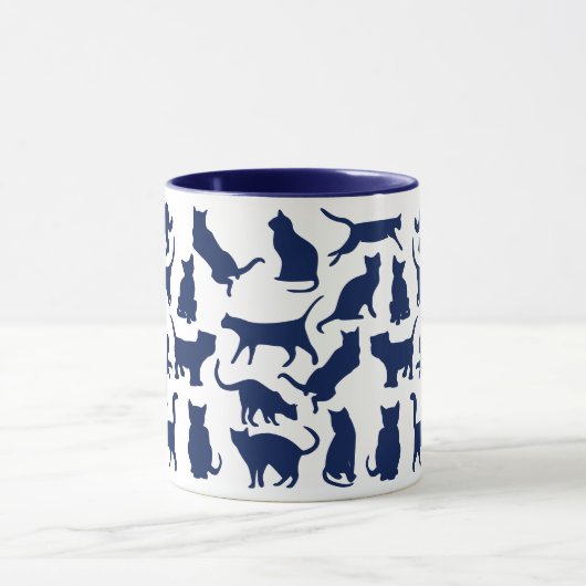 Mug Couleur des chats bleu (Centre)