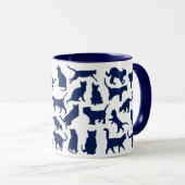 Mug Couleur des chats bleu (Devant droit)