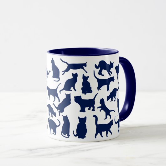 Mug Couleur des chats bleu (Devant droit)