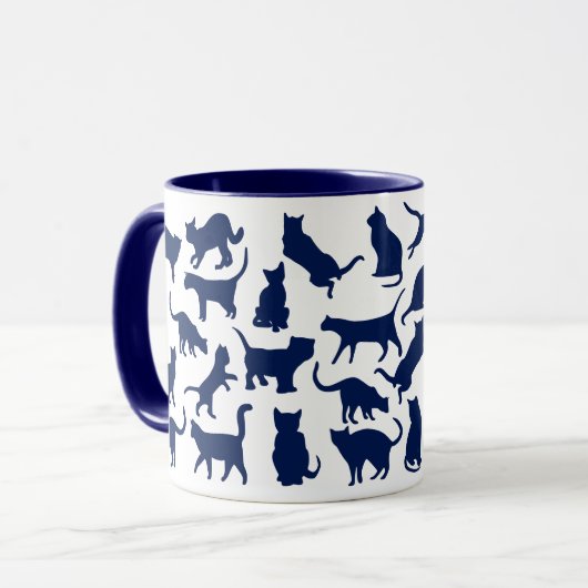 Mug Couleur des chats bleu (Devant gauche)
