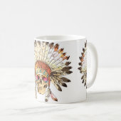 Mug Couleur dessinée à la main - Coiffure amérindienne (Devant droit)