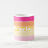 Mug Couleur d'été couleur rose jaune personnalisé Band (Centre)