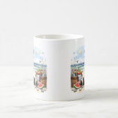 Mug Couleur d'été Raccoon sur la plage (Centre)