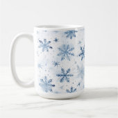 Mug Couleur d'hiver du flocon de neige (Gauche)