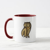 Mug Couleur du symbole de hibou (Gauche)