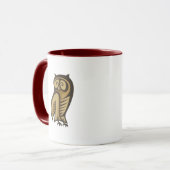 Mug Couleur du symbole de hibou (Devant gauche)