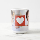 Mug Couleur ÉDITABLE Chaleureux Amour Coeur Photos (Centre)