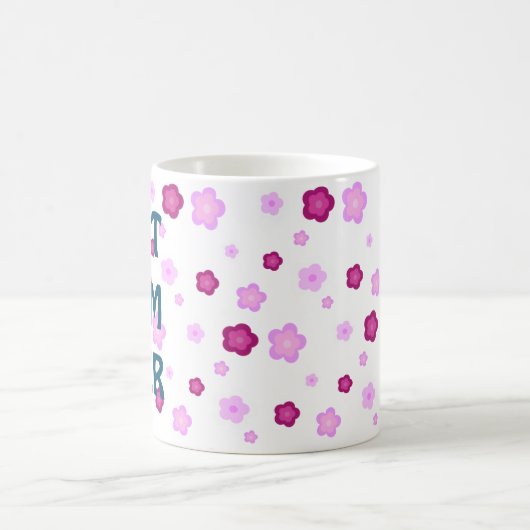 Mug Couleur fleurie rose pâle Motif (Centre)