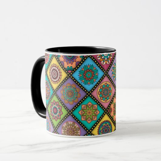 Mug Couleur folle de Mandala (Devant gauche)