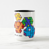 Mug Couleur Geek de boue de vertex 3e degré (Centre)