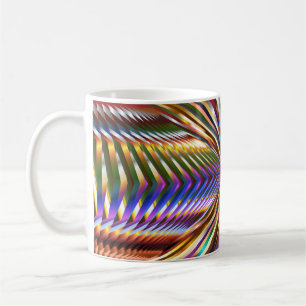 Mug Couleur illusion arc-en-ciel bleu vert or