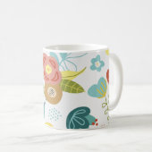 Mug Couleur mignon motif Floral Arrière - plan léger (Devant droit)