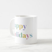Mug Couleur mignonne Joyeux Joyeux Vacances Photo tend (Devant gauche)