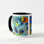 Mug Couleur Mosaïque de papillon mignonne (Devant gauche)