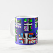 Mug Couleur multi de collage croisé chrétien par (Devant gauche)