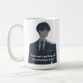 Mug Couleur noire Le personnage de l'Anime devient jal (Gauche)