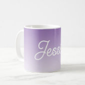 Mug Couleur ombrée violette (modifiable) et votre text (Devant gauche)