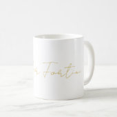 Mug Couleur Or Calligraphie Élégant Simple Nom (Devant droit)