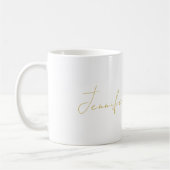 Mug Couleur Or Calligraphie Élégant Simple Nom (Gauche)
