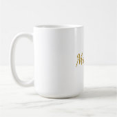 Mug Couleur Or Calligraphie Élégant Simple Nom (Gauche)
