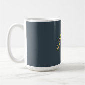 Mug Couleur Or Charbon Monogramme Initiale Professionn (Gauche)