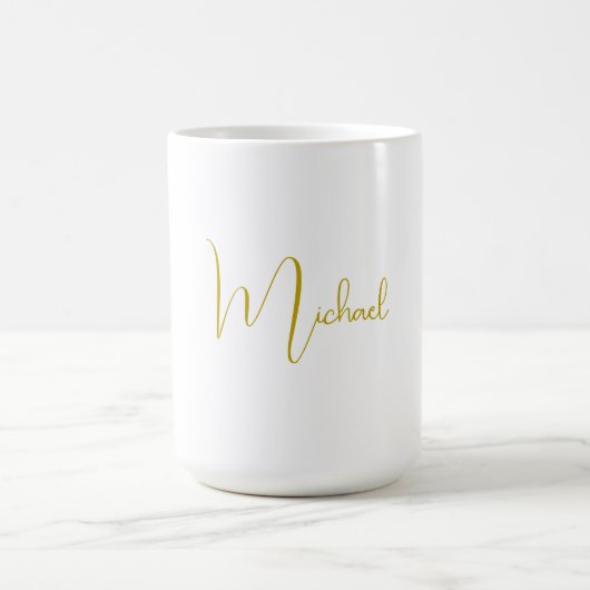 Mug Couleur Or Élégant Design tendance Script unique (Centre)