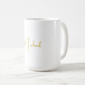 Mug Couleur Or Élégant Design tendance Script unique (Devant droit)