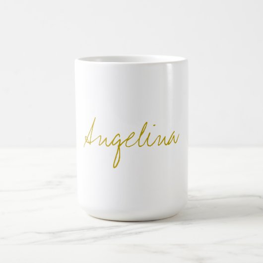 Mug Couleur Or Élégant Design tendance Script unique (Centre)
