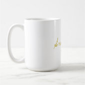 Mug Couleur Or Élégant Design tendance Script unique (Gauche)