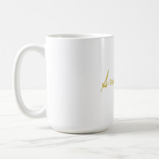 Mug Couleur Or Élégant Design tendance Script unique (Gauche)