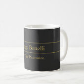 Mug Couleur or gris classique Personnaliser personnell (Devant droit)