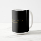 Mug Couleur Or Noir Professionnel Tendance (Devant droit)