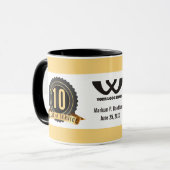 Mug Couleur personnalisée Café anniversaire UNIVERSAL  (Devant gauche)