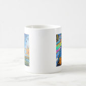 Mug COULEUR plate de carré de conception de la terre (Centre)