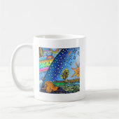Mug COULEUR plate de carré de conception de la terre (Gauche)