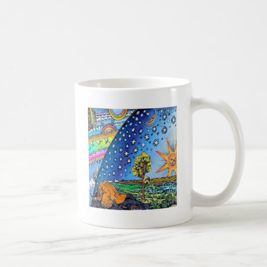 Mug COULEUR plate de carré de conception de la terre (Droite)