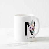 Mug Couleur pour aquarelle de Boho de monogramme de (Devant droit)