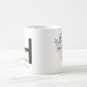 Mug Couleur pour aquarelle de Boho de monogramme de (Centre)