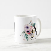 Mug Couleur pour aquarelle de Boho de monogramme de (Devant droit)
