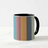 Mug couleur rayures pastel coloré (Devant droit)