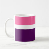 Mug Couleur rose blanche violet bleu clair design bloc (Gauche)