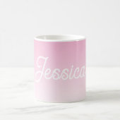 Mug Couleur rose clair ombrée (modifiable) et votre te (Centre)