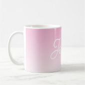 Mug Couleur rose clair ombrée (modifiable) et votre te (Gauche)