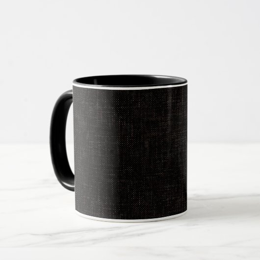 Mug Couleur solide à texture noire (Devant gauche)