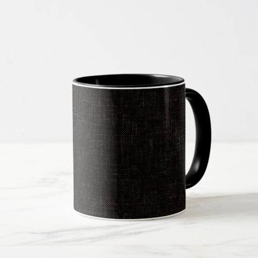 Mug Couleur solide à texture noire (Devant droit)