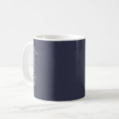 Mug Couleur solide bleu profond réfléchissant (Devant gauche)