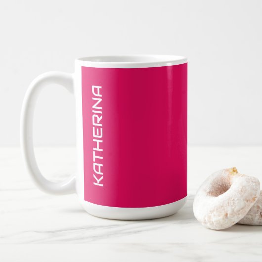 Mug Couleur solide framboise | Classic Personnalisé (Avec donut)