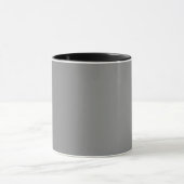Mug Couleur solide gris-blanc | Classic Elegant (Centre)