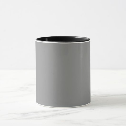 Mug Couleur solide gris-blanc | Classic Elegant (Centre)